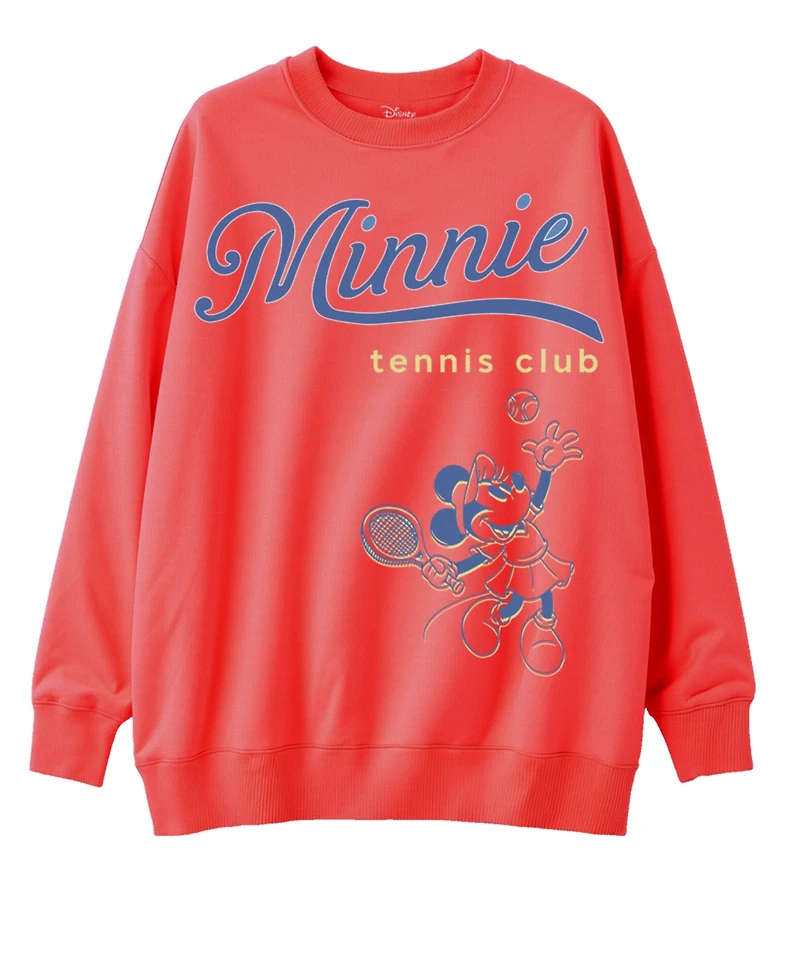 Disney Toddler and Little Girls 2-Piece Minnie Tennis Club Bike Sweatshirt Short Set