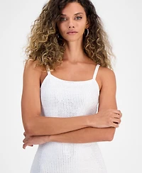 Guess Women's Khloe Rhinestone Sleeveless Sweater Dress