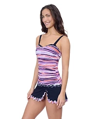 Profile by Gottex Women's Riga D Cup Center Ruched Tankini