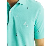Nautica Men's Classic Fit Deck Printed Performance Polo Shirt
