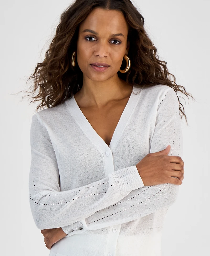 I.n.c. International Concepts Petite Button-Front Cardigan, Exclusively at Macy's