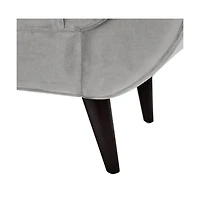 64 Inch Tufted Velvet Entryway Bench, Upholstered Bedroom Bench with Bolster Pillows & Wood Legs-The Pop Home