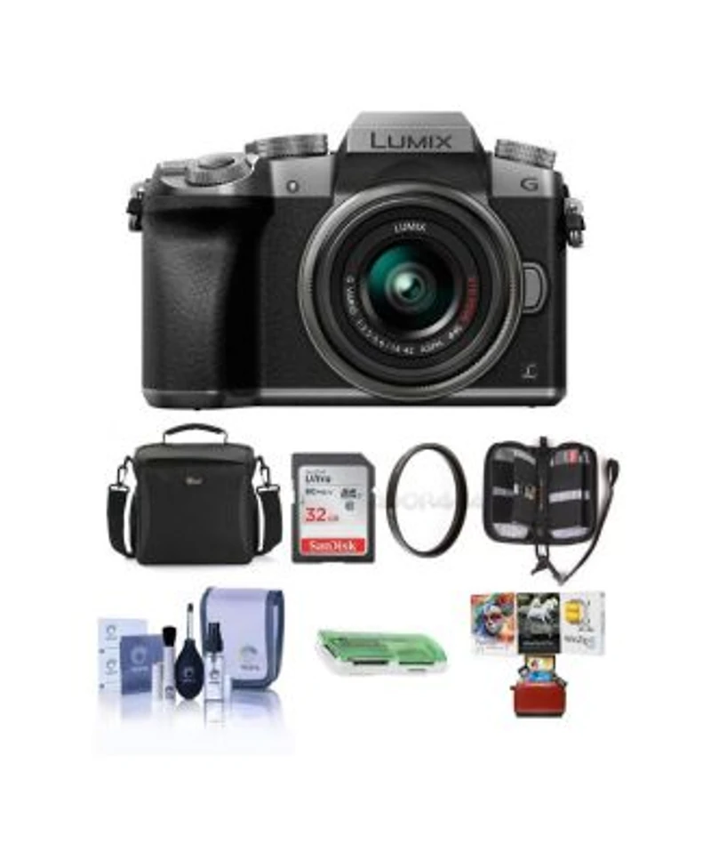Panasonic Lumix Dmc G7 Mirrorless Camera With 14 42mm Lens Bundle With Camera Case 32gb Sdhc Card Cleaning Kit Memory Wallet