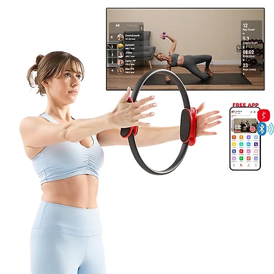 Sunny Health & Fitness 15” Pilates Ring, Fitness Circle for Toning, Strength Training, Core Exercises
