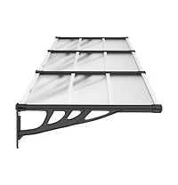 Door Canopy and Transparent 117.1"x35.4" Polycarbonate