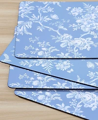 Laura Ashley Walled Garden Cork Placemats Set of 4, 16" x 12"