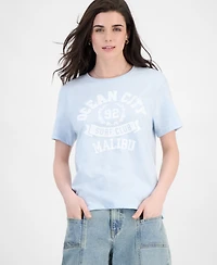 Love Tribe Juniors' Ocean City Graphic-Print Crewneck Tee