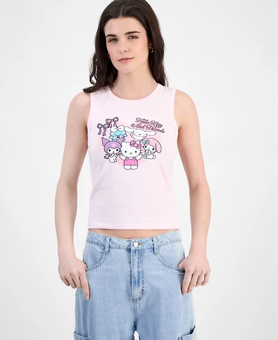 Love Tribe Juniors' Hello Kitty Graphic-Print Tank Top