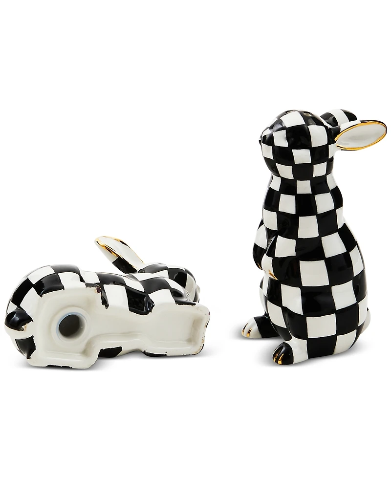 Mackenzie-Childs Courtly Bunny Salt & Pepper Set