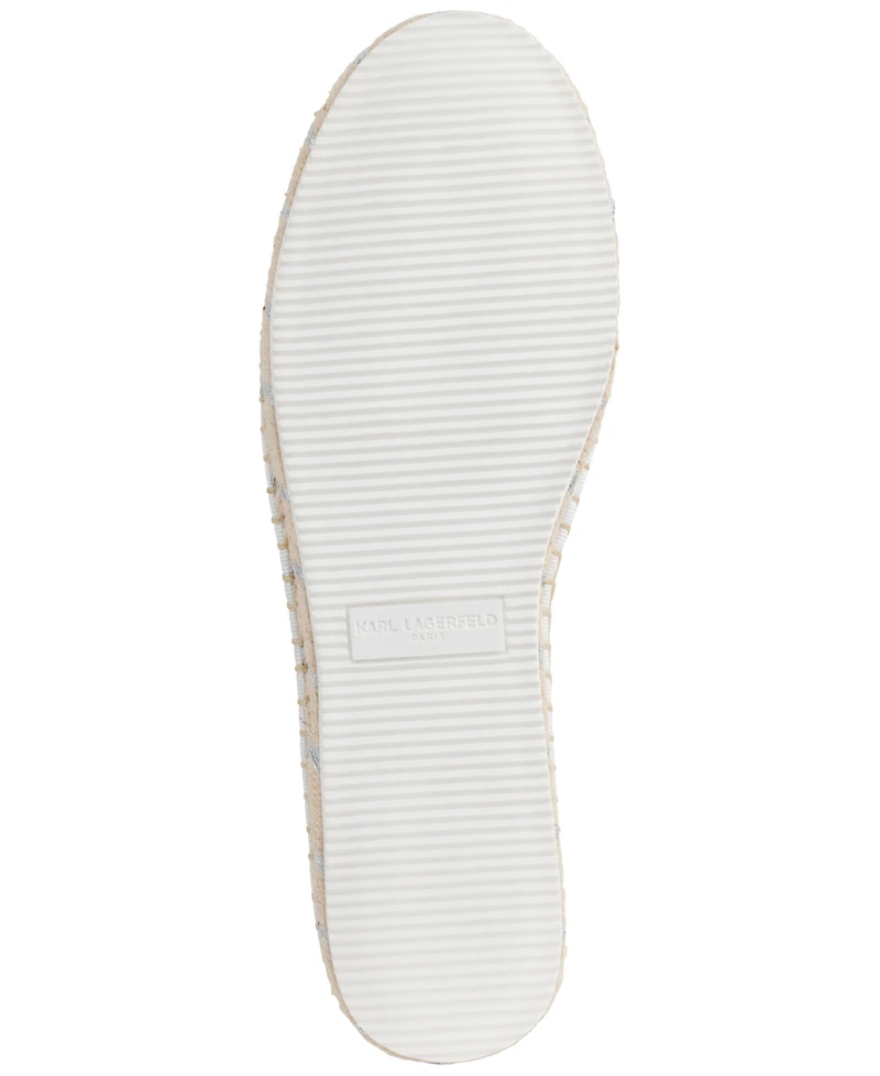 Karl Lagerfeld Paris Women's Manika Heart Patch Espadrille Flats