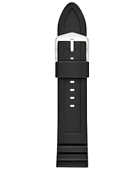 Fossil Men's Black Silicone Band, 24mm