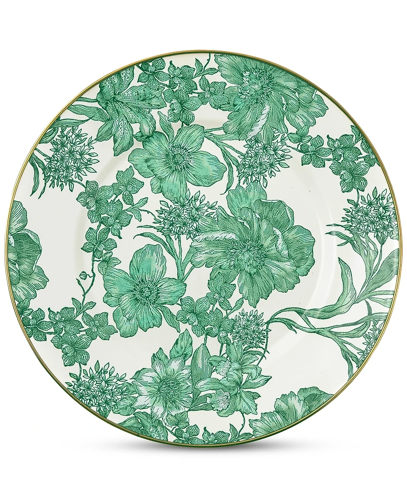 Mackenzie-Childs Emerald English Garden Dinner Plate