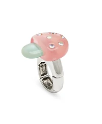 Betsey Johnson Faux Stone Spring Mushroom Cocktail Ring