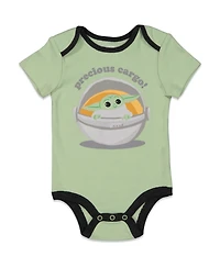 Star Wars Baby Boys Yoda Bodysuit T-Shirt and Pants 4 Piece Layette Set