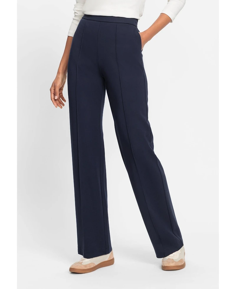 Olsen Women's Mona Fit Wide Leg Knit Trouser
