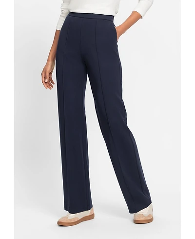 Olsen Women's Mona Fit Wide Leg Knit Trouser
