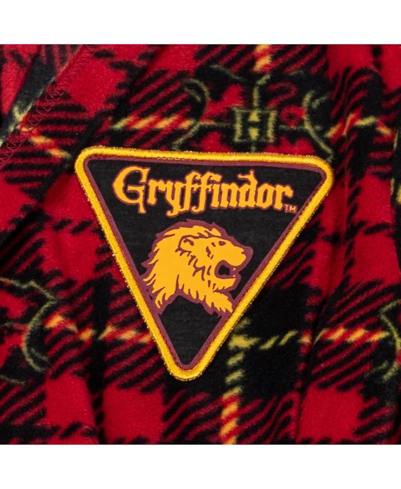 Harry Potter Boys Gryffindor Hufflepuff Ravenclaw Slytherin Fleece Long Sleeve Pajama Sleep Robe