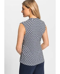 Olsen Women's Polka Dot Sleeveless Shell