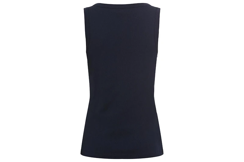 Olsen Women's Ribbed Knit Rounded V-Neck Shell