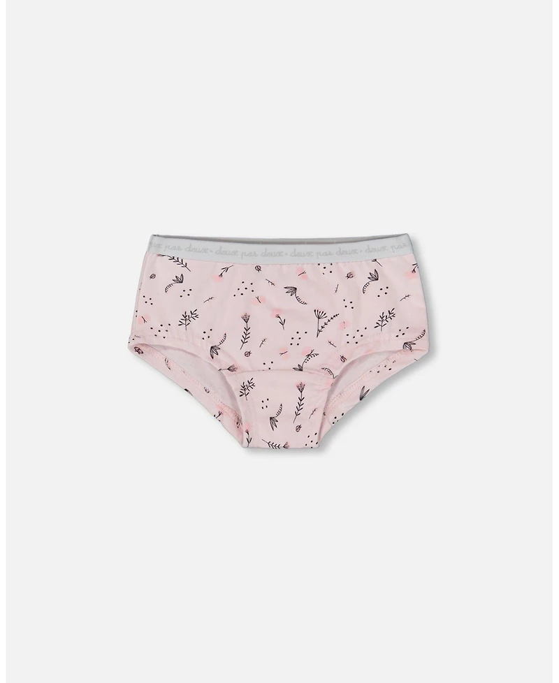 Deux par Girl Printed Cotton Boyshort Panties (Pack Of 3) Multicolored - Toddler|Child