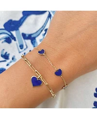 The Lovery Lapis Heart Charm 14K Gold 14 millimeters