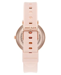 Anne Klein Women's Connect It Prism Smartwatch with Rose Gold-Tone Metal Alloy and Pink Silicone Band, 30mm
