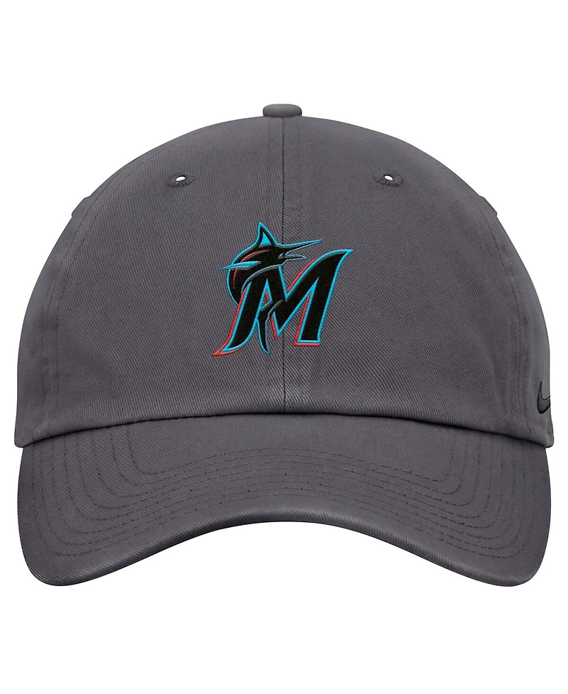 Nike Men's Gray Miami Marlins Club Adjustable Hat