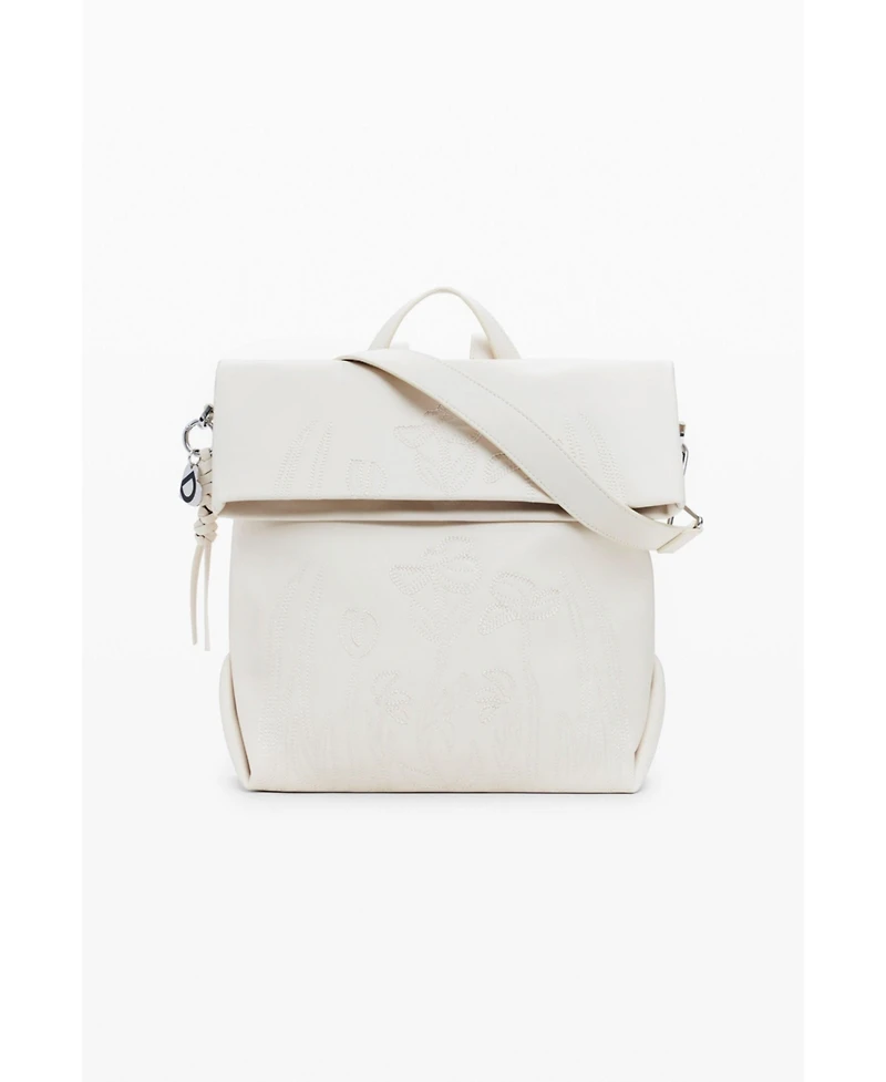 Desigual Women's Medium chrome flap backpack