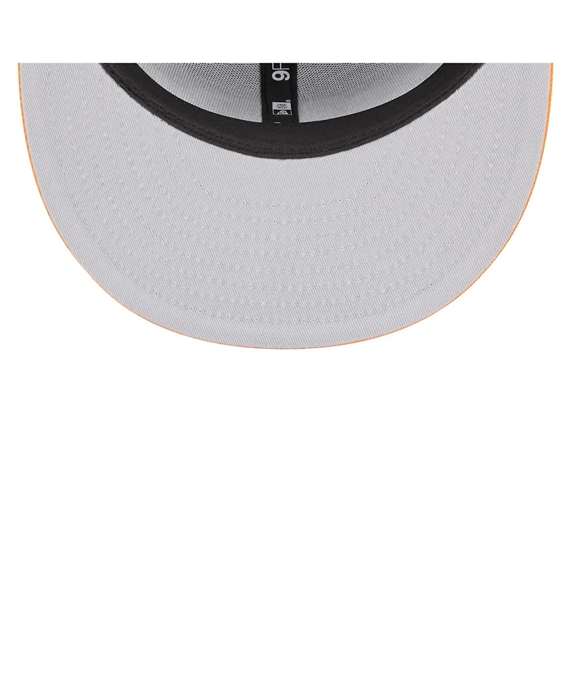 New Era Men's Black/Orange Phoenix Suns Jersey Hook Statement Edition 9FIFTY Snapback Hat
