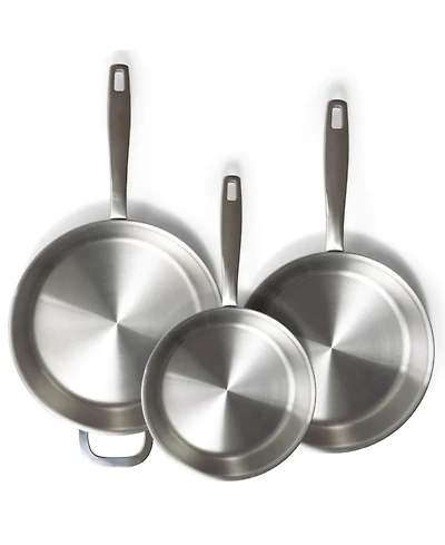 Alva Maestro 3pc 5-Ply Stainless Steel Frying Pan Cookware Set