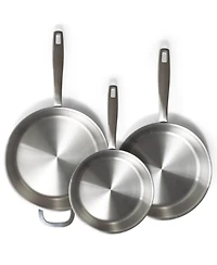 Alva Maestro 3pc 5-Ply Stainless Steel Frying Pan Cookware Set