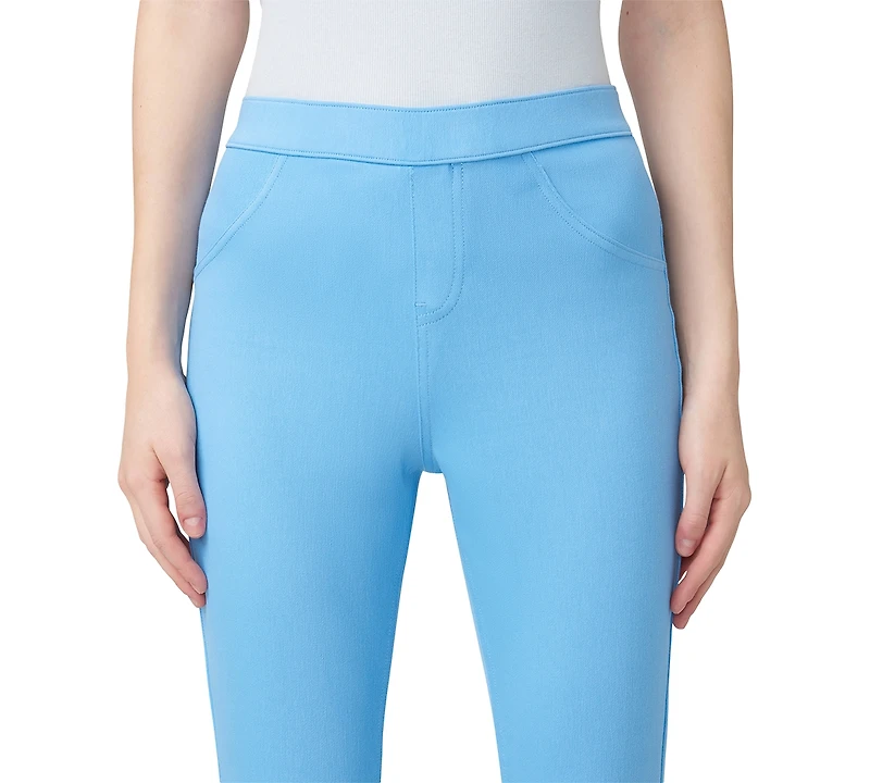 Hue Women's Mid-Rise Pull-On Denim Capri Leggings