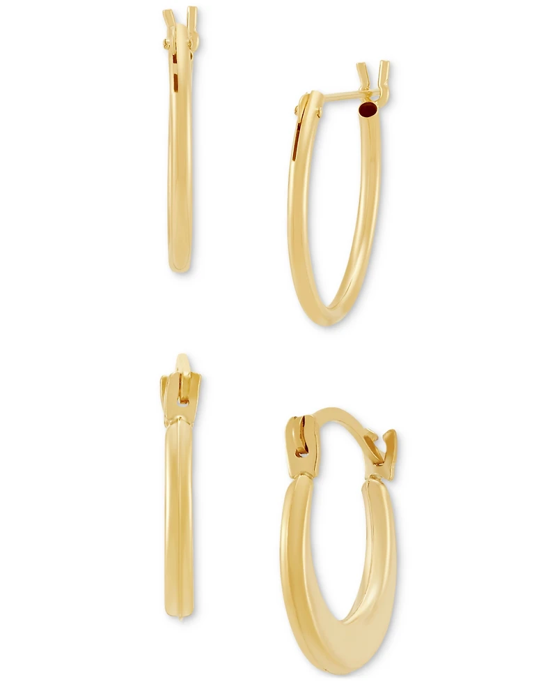 Children's 2-Pc. Set Hoop Earrings in 14k Yellow Gold