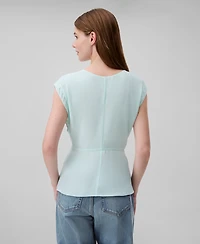 Calvin Klein Women's Twisted-Front Chiffon Top