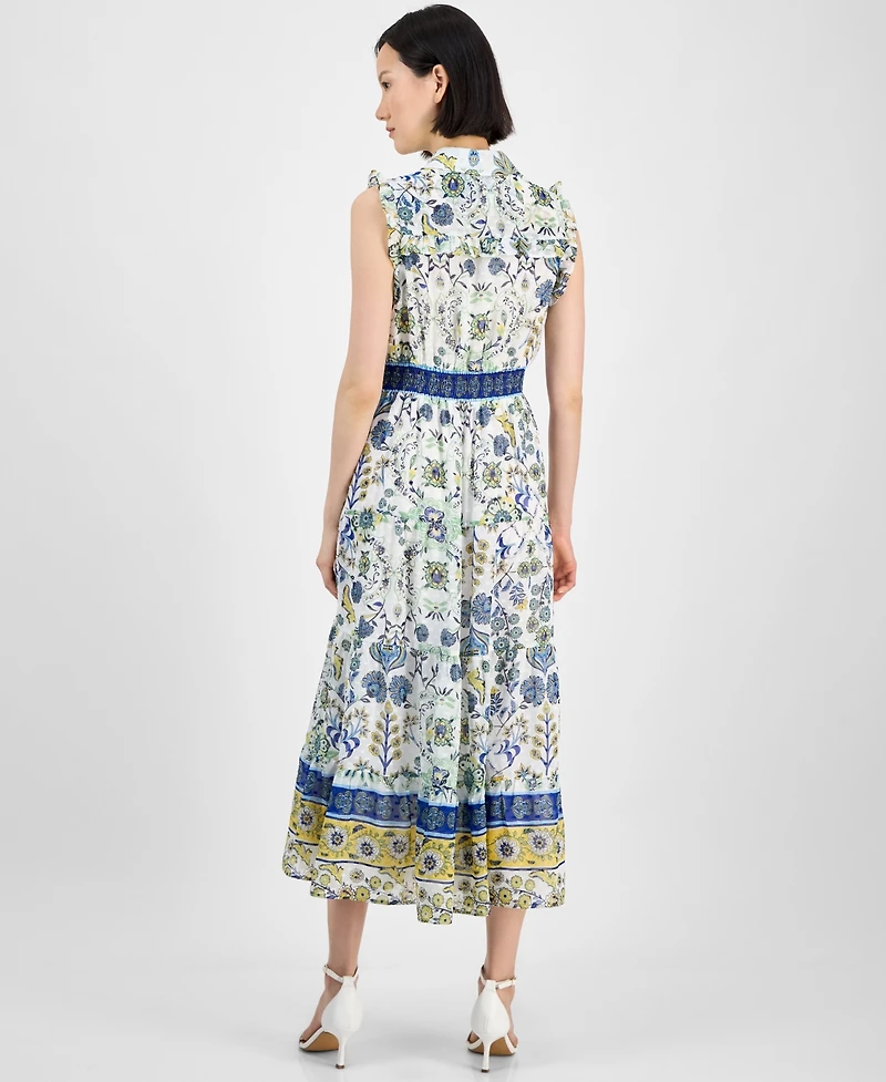 Anne Klein Women's Sleeveless Chiffon Midi Shirtdress