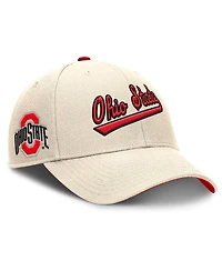 Nike Men's Natural Ohio State Buckeyes Primetime Rise Adjustable Hat
