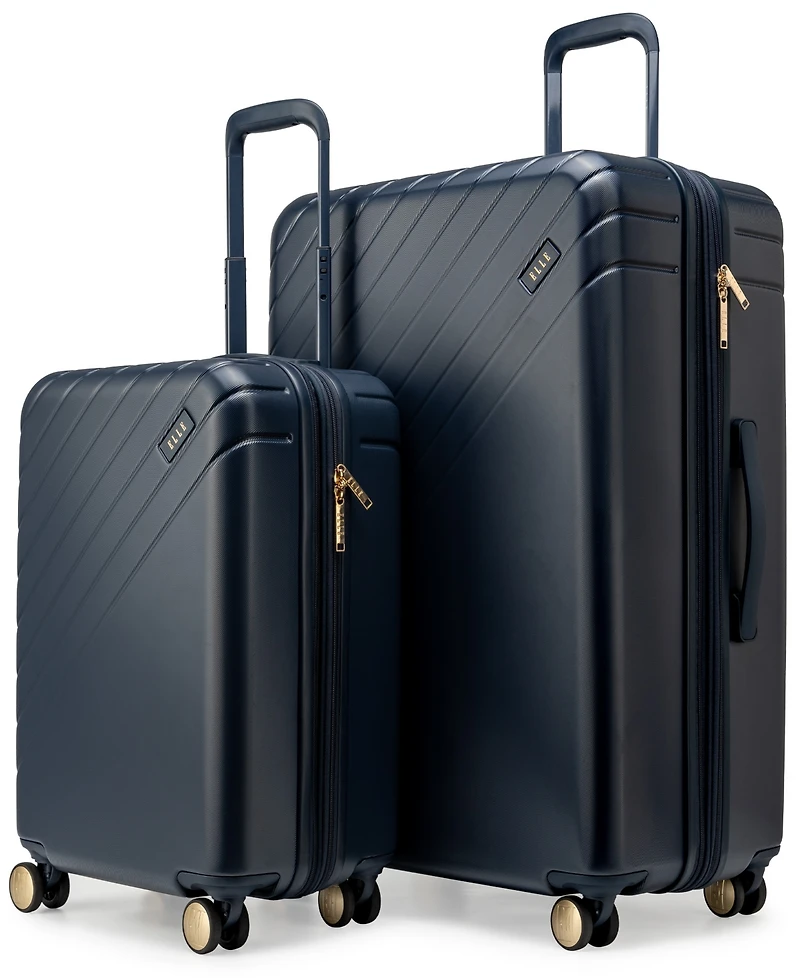 Elle Louvre 2-Piece Expandable Retro Spinner Luggage Set