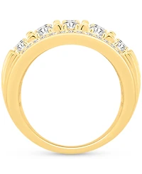 Men's Diamond Multirow Polished Statement Ring (3 ct. t.w.) in 10k Gold