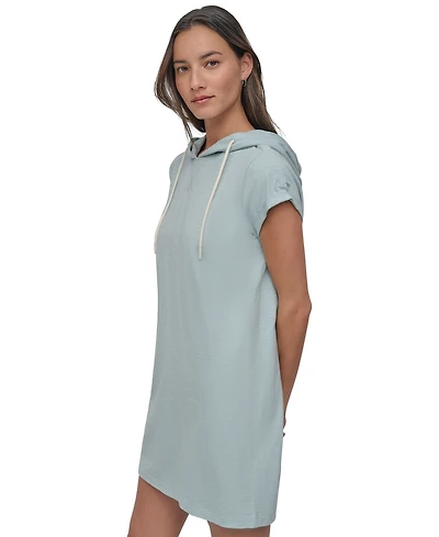 Dkny Sport Women's Roll-Sleeve Hooded Sneaker Dress