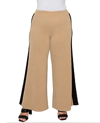 Coin 1804 Plus Textured Rib Side Contrast Pants