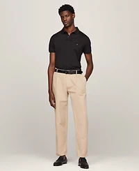 Tommy Hilfiger Men's Regular-Fit Liquid Cotton Collar Stripe Detail Polo Shirt