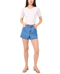1.state Women's High-Rise Denim Shorts
