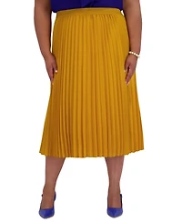 Kasper Women's Pleated Midi Skirt, Regular & Plus Sizes