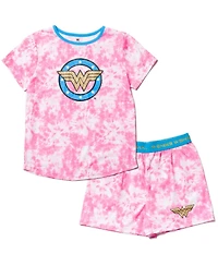 Justice League Toddler Girls Dc Comics Wonder Woman Pajama Shirt and Shorts