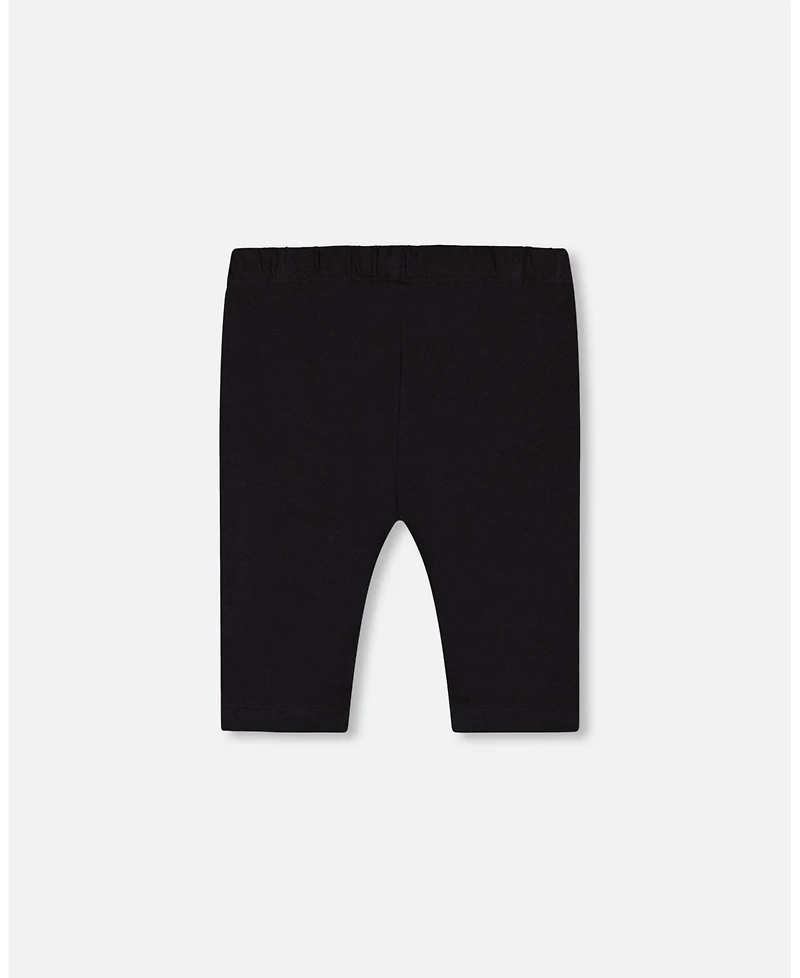 Deux par Deux Little Girls Cotton Biker Short Legging Black - Toddler|Child