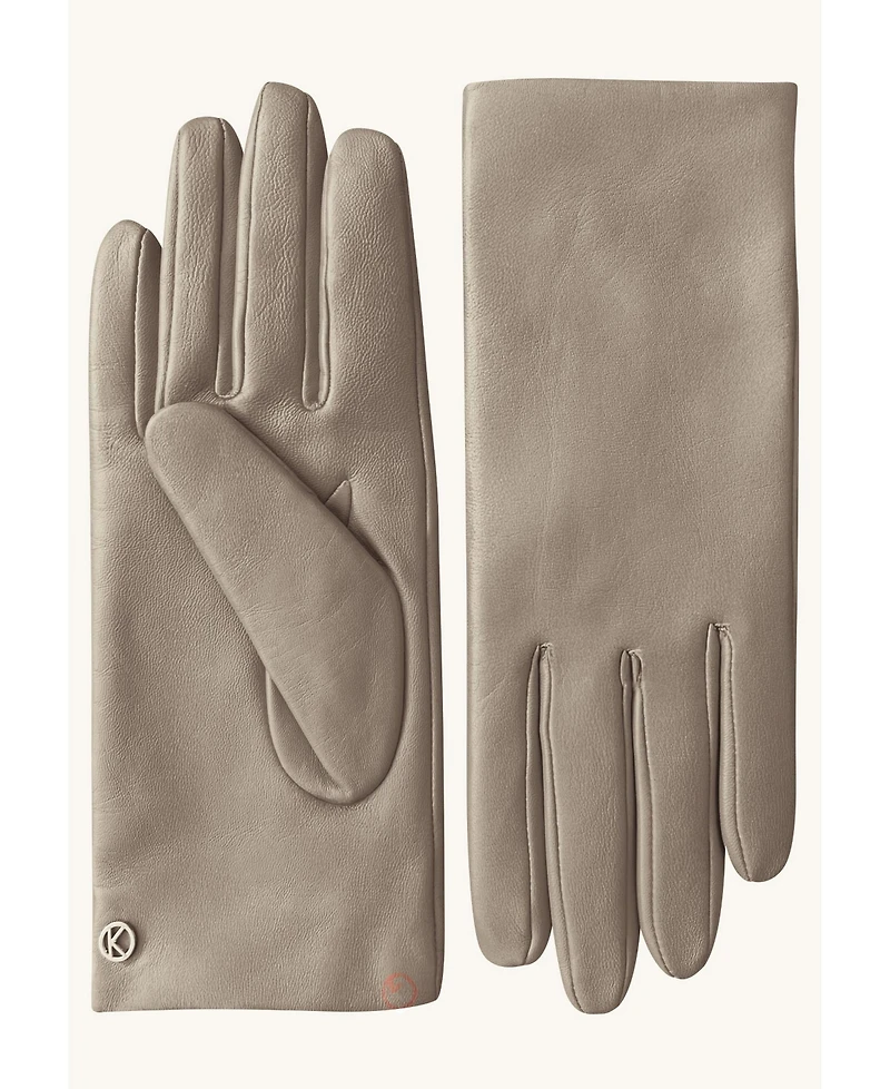 Women`s extra long Premium Lamb Leather Touchscreen Gloves "Lola Long" Cashmere Lining