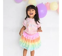 Sweet Wink Little and Big Girls Pastel Petal Tutu Skirt