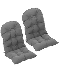 Outsunny 2 Pcs Adirondack Cushions, Tufted High Back Patio Chair Cushions