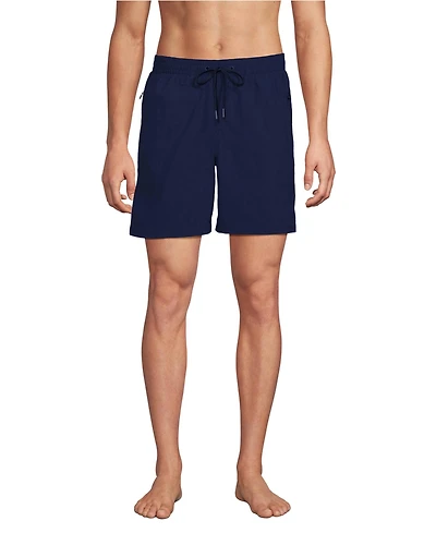 Lands' End Men's 7 Inch Volley Hydroliner Swim Trunks