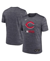 Nike Men's Black Cincinnati Reds Authentic Collection Velocity Performance Practice T-Shirt